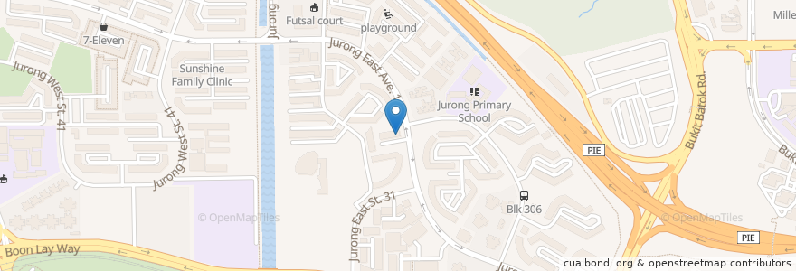Mapa de ubicacion de Jurong East Fire Post en シンガポール, Southwest.