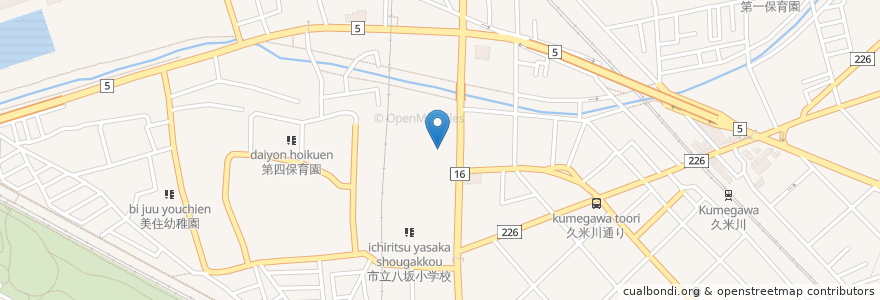 Mapa de ubicacion de 八坂神社 en Japón, Tokio, Higashimurayama.
