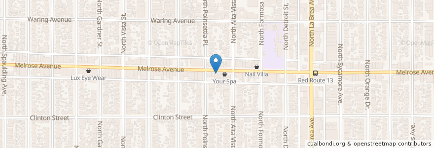 Mapa de ubicacion de The Groundlings School en Amerika Birleşik Devletleri, Kaliforniya, Los Angeles County, Los Angeles.