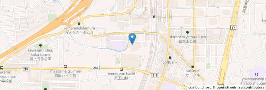 Mapa de ubicacion de 東戸塚地区センター en Japan, Präfektur Kanagawa, Yokohama, 戸塚区.