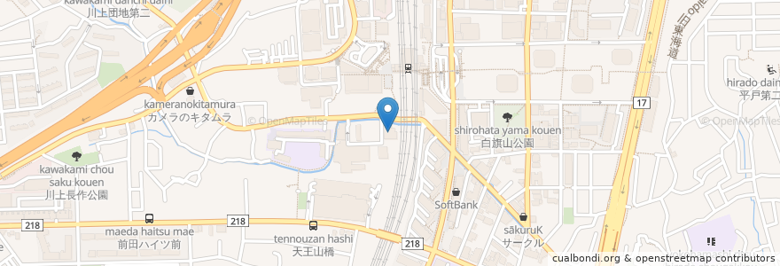Mapa de ubicacion de 東戸塚地域活動ホーム　ひかり en اليابان, كاناغاوا, 横浜市, 戸塚区.