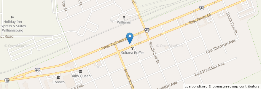 Mapa de ubicacion de National Bank of Arizona en 미국, 애리조나, Coconino County, Williams.