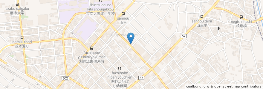 Mapa de ubicacion de つねなりクリニック en 日本, 神奈川県, 相模原市, 中央区.