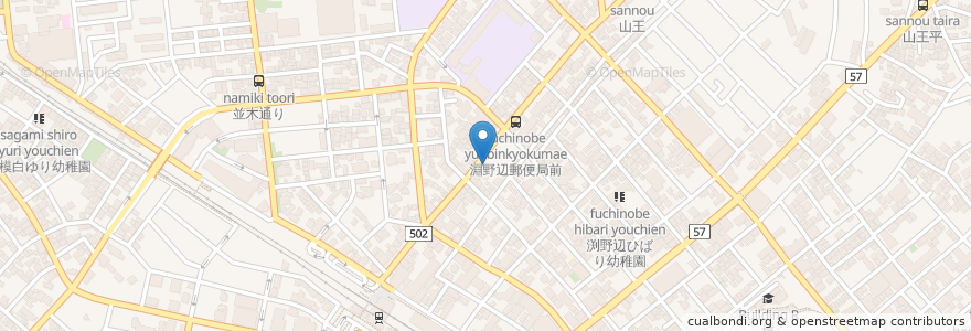 Mapa de ubicacion de すずらん保育園 en 日本, 神奈川縣, 相模原市, 中央区.