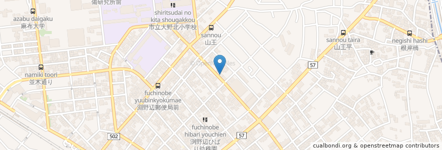 Mapa de ubicacion de 本町薬局 en Japan, Präfektur Kanagawa, 相模原市, 中央区.