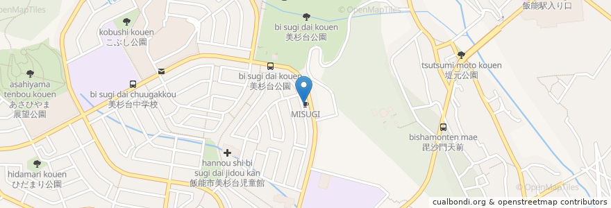 Mapa de ubicacion de MISUGI en ژاپن, 埼玉県, 飯能市.