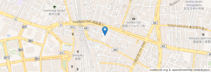Mapa de ubicacion de Sushi Restaurant Shion en 일본, 도쿄도, 신주쿠.