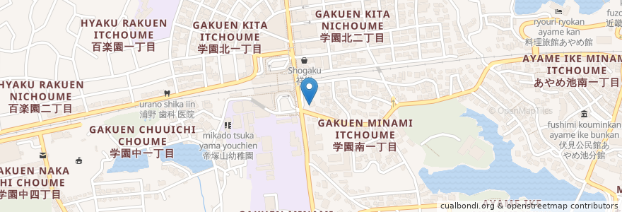 Mapa de ubicacion de 衛藤医院 en 日本, 奈良県, 奈良市.