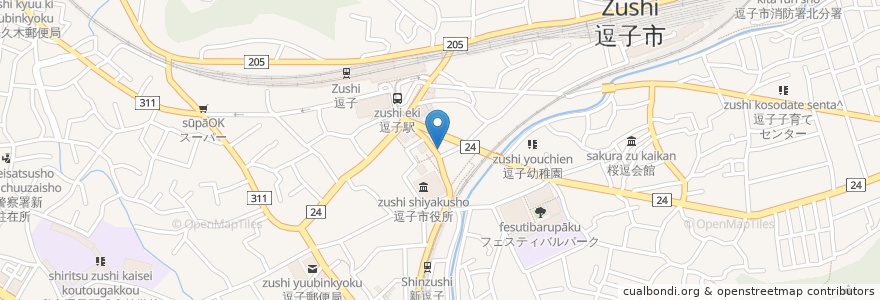 Mapa de ubicacion de MATCH POINT en Japão, 神奈川県, 逗子市.