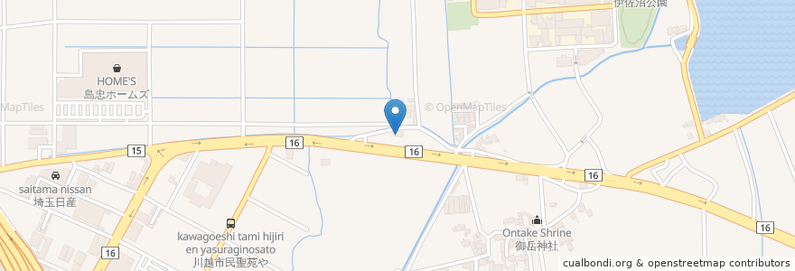 Mapa de ubicacion de ファミリーマート en 日本, 埼玉県, 川越市.