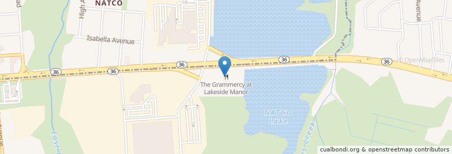 Mapa de ubicacion de The Grammercy at Lakeside Manor en Соединённые Штаты Америки, Нью-Джерси, Monmouth County, Hazlet Township.
