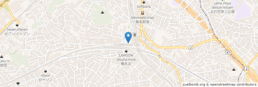 Mapa de ubicacion de 菊名東急ストア出張所（みずほATM） en Jepun, 神奈川県, 横浜市, 港北区.