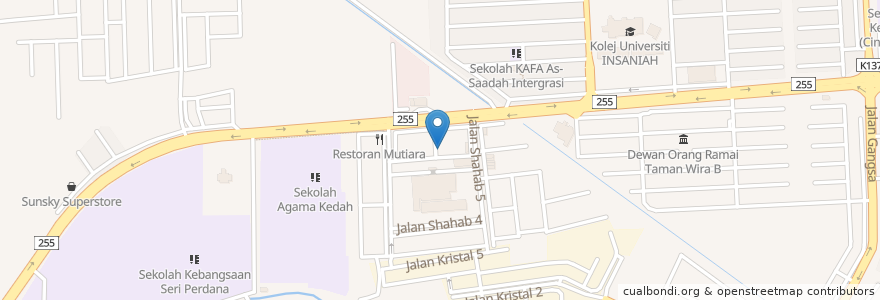 Mapa de ubicacion de Restoran Aziz en Malasia, Kedah, Kota Setar.