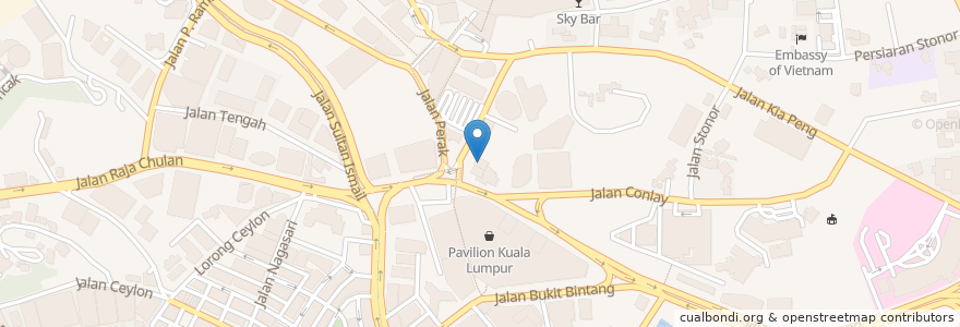 Mapa de ubicacion de Hakka en Malaysia, Selangor, Kuala Lumpur.