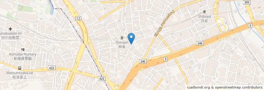 Mapa de ubicacion de kitchen hasegawa en Jepun, 東京都, 渋谷区.