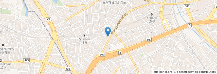 Mapa de ubicacion de senkichi en Japan, Tokyo, Shibuya.