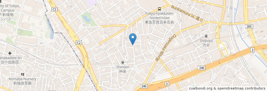 Mapa de ubicacion de あじくら en 일본, 도쿄도, 시부야구.