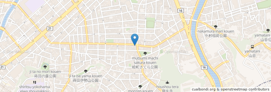 Mapa de ubicacion de スリーアローズ en 일본, 가나가와현, 요코하마시, 南区.