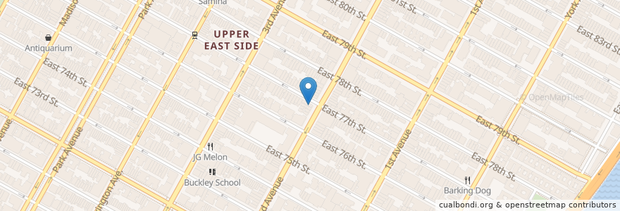 Mapa de ubicacion de Le Pain Quotidien en 美利坚合众国/美利堅合眾國, 纽约州 / 紐約州, 纽约, 纽约县, Manhattan, Manhattan Community Board 8.
