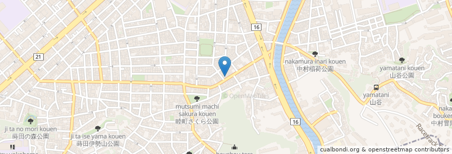 Mapa de ubicacion de パインテール en 日本, 神奈川県, 横浜市, 南区.