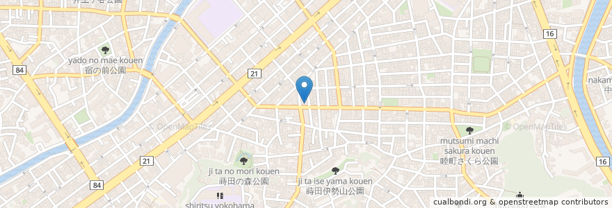 Mapa de ubicacion de 鮨　わかし en ژاپن, 神奈川県, 横浜市, 南区.