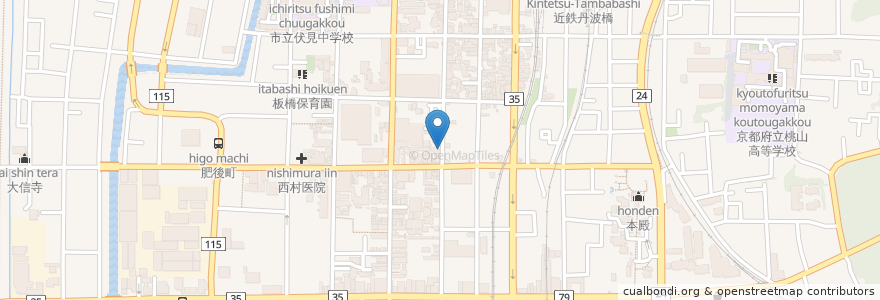Mapa de ubicacion de 永勝寺 en Japan, 京都府, Kioto, 伏見区.