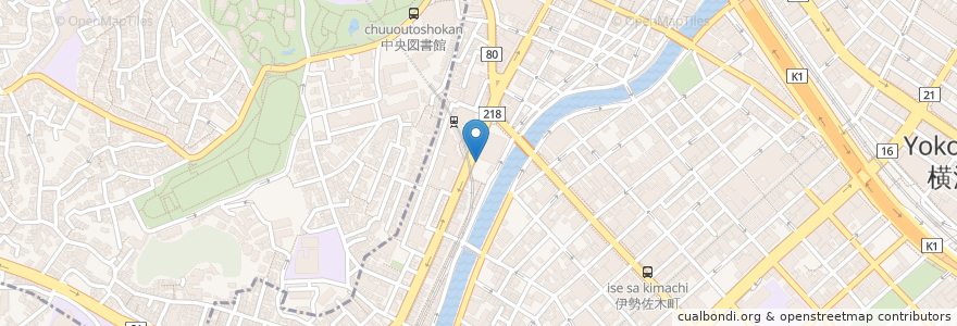 Mapa de ubicacion de OnePark サクアスパーキング en Japan, Präfektur Kanagawa, Yokohama, 中区.