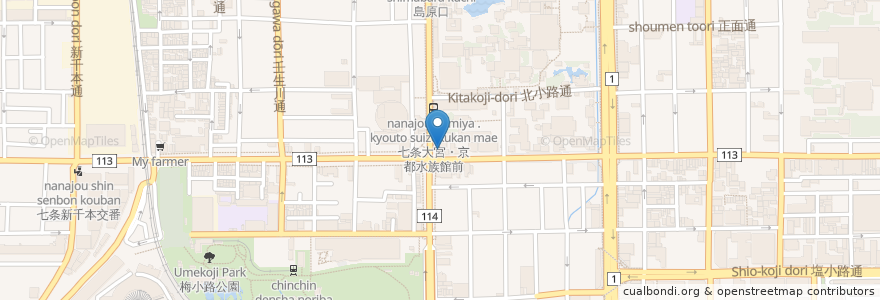 Mapa de ubicacion de 想夫恋 en Japan, Präfektur Kyōto, 京都市, 下京区.