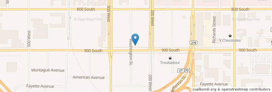 Mapa de ubicacion de Vertical Diner en Estados Unidos De América, Utah, Salt Lake County, Salt Lake City.