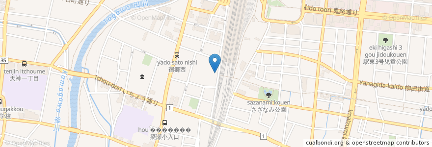 Mapa de ubicacion de ニッポンレンタカー 宇都宮西口駅前 en Jepun, 栃木県, 宇都宮市.