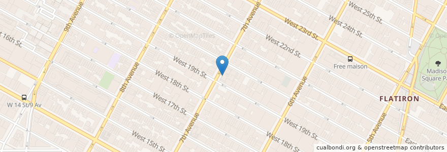 Mapa de ubicacion de FIKA 7th Avenue en 미국, 뉴욕, New York, New York County, Manhattan, Manhattan Community Board 4.