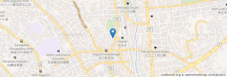 Mapa de ubicacion de よこはま薬局 en 日本, 神奈川県, 横浜市, 神奈川区.