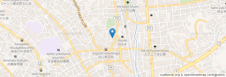 Mapa de ubicacion de オリジン弁当 en اليابان, كاناغاوا, 横浜市, 神奈川区.