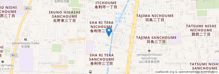 Mapa de ubicacion de あさひ整骨院 en ژاپن, 大阪府, 大阪市, 生野区.