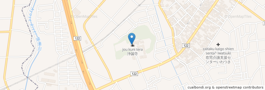 Mapa de ubicacion de 浄国寺 en اليابان, 埼玉県, さいたま市, 岩槻区.
