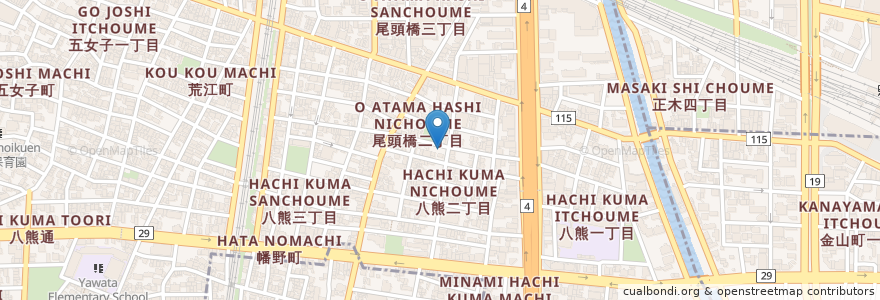 Mapa de ubicacion de タイムス en 日本, 爱知县, 名古屋市, 中川区.