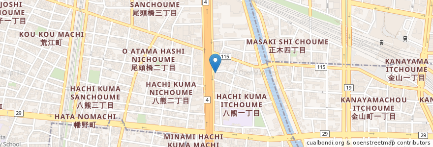 Mapa de ubicacion de 杉浦耳鼻咽喉科 en 일본, 아이치현, 나고야 시, 中川区.