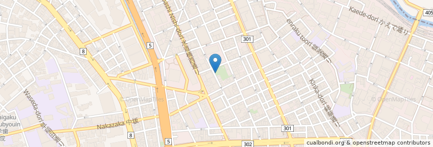 Mapa de ubicacion de 西神田公園(西側) en 日本, 東京都, 千代田区.