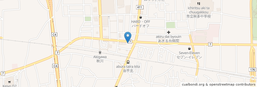 Mapa de ubicacion de 東京堂栄光調剤薬局 en 日本, 东京都/東京都, あきる野市.