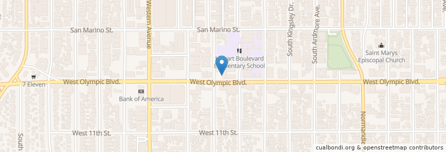 Mapa de ubicacion de Yu Chun en 美利坚合众国/美利堅合眾國, 加利福尼亚州/加利福尼亞州, 洛杉矶县, 洛杉矶.