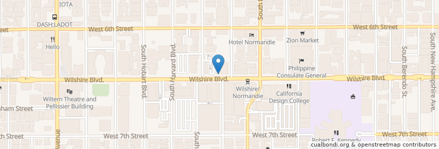 Mapa de ubicacion de Bon Juk en ایالات متحده آمریکا, کالیفرنیا, Los Angeles County, لوس آنجلس.