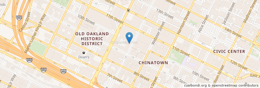 Mapa de ubicacion de Tian Jin Dumplings en Vereinigte Staaten Von Amerika, Kalifornien, Alameda County, Oakland.