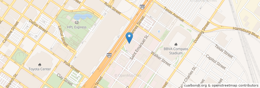 Mapa de ubicacion de Vitingho Restaurant en Stati Uniti D'America, Texas, Houston, Harris County.