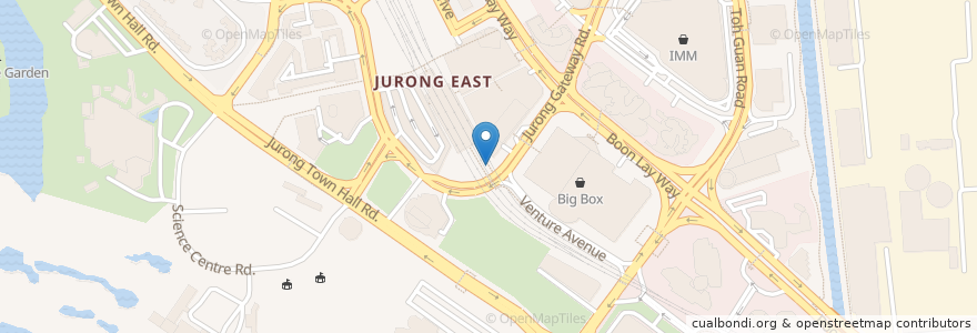 Mapa de ubicacion de Jurong East Station en Singapura, Southwest.