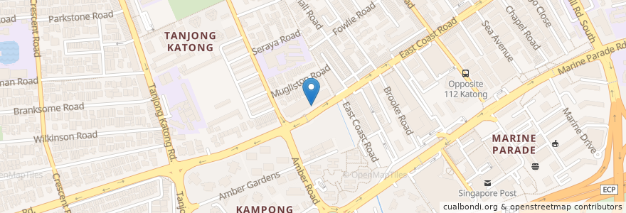 Mapa de ubicacion de Katong Shopping Centre en 新加坡, 东南区.