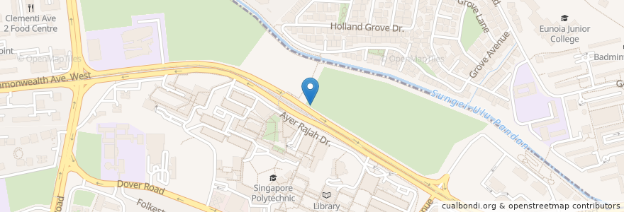 Mapa de ubicacion de Dover Station en Singapur, Southwest.