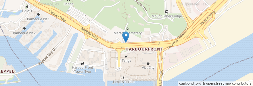 Mapa de ubicacion de Harbourfront Station en Singapura, Central.