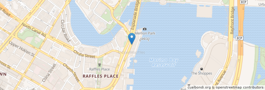 Mapa de ubicacion de One Fullerton en Singapura, Central.