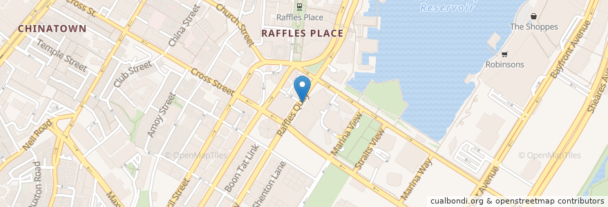 Mapa de ubicacion de One Raffles Quay en Сингапур, Central.
