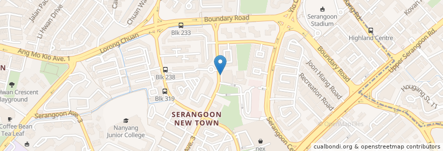 Mapa de ubicacion de Blk 267 en سنغافورة, Southeast.